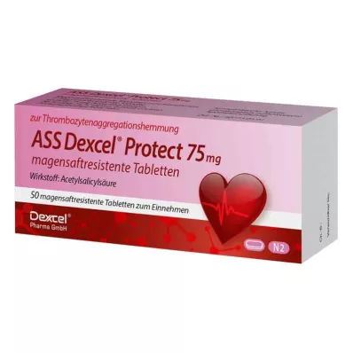 ASS Dexcel Protect 75 mg comprimidos com revestimento entérico, 50 unidades ASS Dexcel Protect 75 mg comprimidos com revestimento entérico, 50 unidades