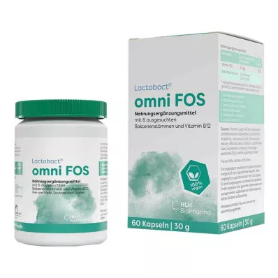 Cápsulas gastrorresistentes Lactobact omni Fos, 60 unidades