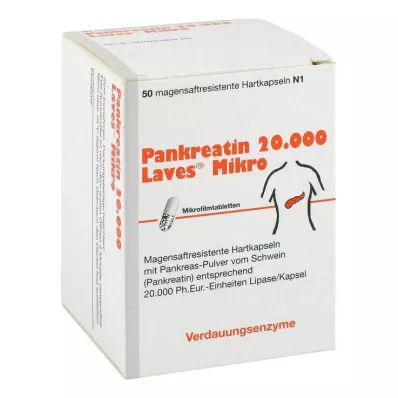 PANKREATIN 20.000 cápsulas duras de sumo gástrico Laves Mikro, 50 unid PANKREATIN 20.000 cápsulas duras de sumo gástrico Laves Mikro, 50 unid