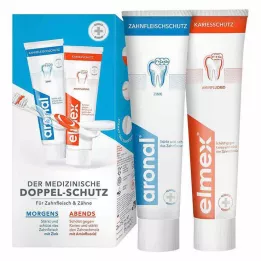 ARONAL/ELMEX Pasta de dentes de dupla proteção, 2X75 ml