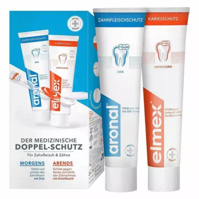 Pasta de dente dupla proteção Aronal / Elmex, 2X75 ml