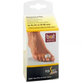 BORT PediSoft gel para espalhar os dedos dos pés com anel pequeno, 2 peças