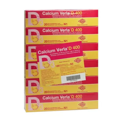 CALCIUM VERLA D 400 Comprimidos Efervescentes, 120 Cápsulas CALCIUM VERLA D 400 Comprimidos Efervescentes, 120 Cápsulas
