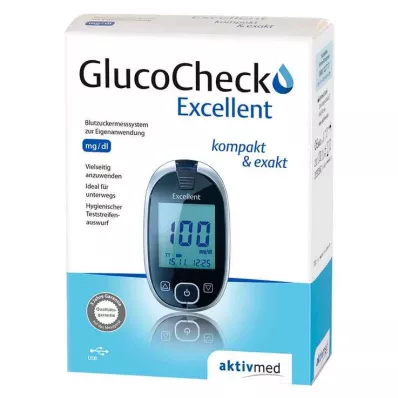 Gluco Check Excelente conjunto de medição de açúcar no sangue mg / dl, 1 un
