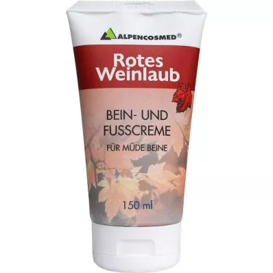ALPENCOSMED Creme para pernas e pés de folha de videira vermelha, 150 ml ALPENCOSMED Creme para pernas e pés de folha de videira vermelha, 150 ml