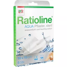 RATIOLINE Aqua Shower Plaster Plus 10x15 cm estéril, 5 unid