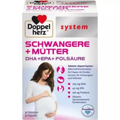 DOPPELHERZ Cápsulas do sistema Pregnancy+Maternity, 60 Cápsulas