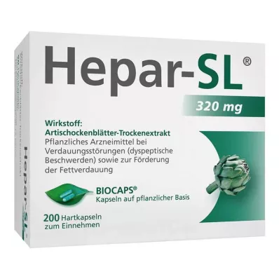 HEPAR-SL Cápsulas duras de 320 mg, 200 unidades HEPAR-SL Cápsulas duras de 320 mg, 200 unidades