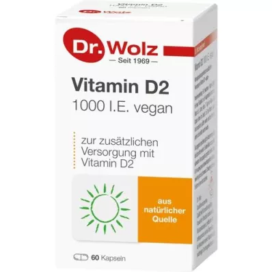 VITAMIN D2 1000 U.I. cápsulas veganas, 60 unidades