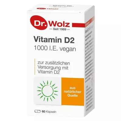 VITAMIN D2 1000 U.I. cápsulas veganas, 60 unidades