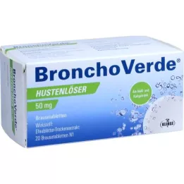 BRONCHOVERDE Pastilhas efervescentes para a tosse 50 mg, 20 unidades