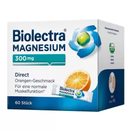 BIOLECTRA Magnésio 300 mg Direct Orange Sticks, 60 unid