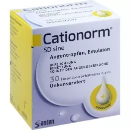 CATIONORM SD pipetas de dose única sine, 30X0,4 ml