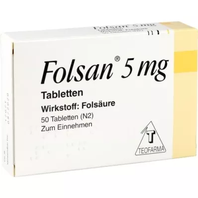 FOLSAN Comprimidos de 5 mg, 50 unidades