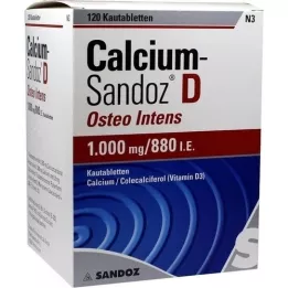 CALCIUM SANDOZ D Osteo intens Comprimidos Mastigáveis, 120 Cápsulas