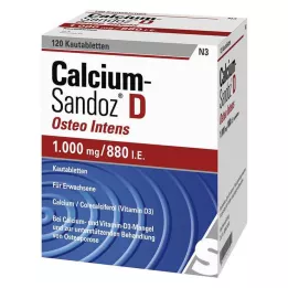 CALCIUM SANDOZ D Osteo intens Comprimidos Mastigáveis, 120 Cápsulas