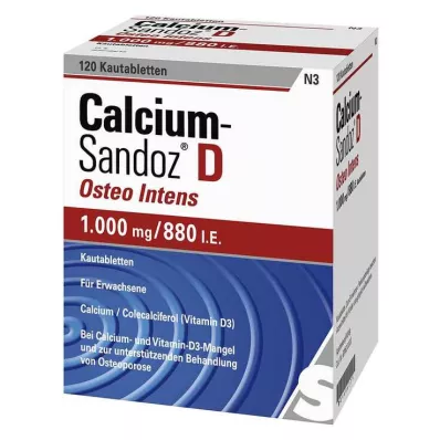 CALCIUM SANDOZ D Osteo intens Comprimidos Mastigáveis, 120 Cápsulas CALCIUM SANDOZ D Osteo intens Comprimidos Mastigáveis, 120 Cápsulas
