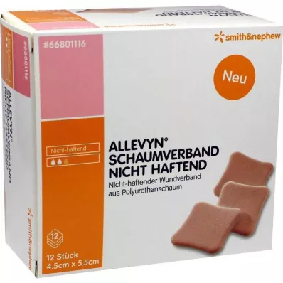 Curativo de espuma Allevyn 4,5x5,5 cm não adesivo, 12 peças