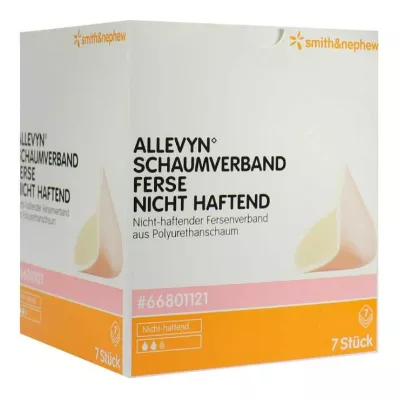 Atadura de espuma Allevyn para calcanhar não adesivo, 7 peças Atadura de espuma Allevyn para calcanhar não adesivo, 7 peças