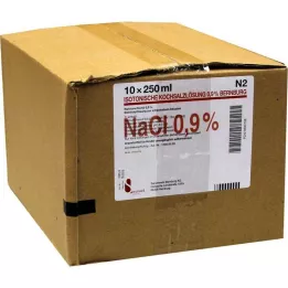 Solução salina isotônica 0,9% Bernburg Infusionsl.PE, 10X250 ml