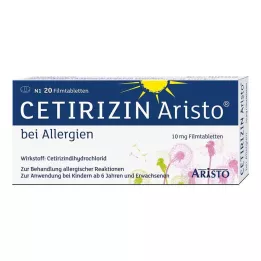 CETIRIZIN Aristo for allergies 10 mg comprimidos revestidos por película, 20 unidades