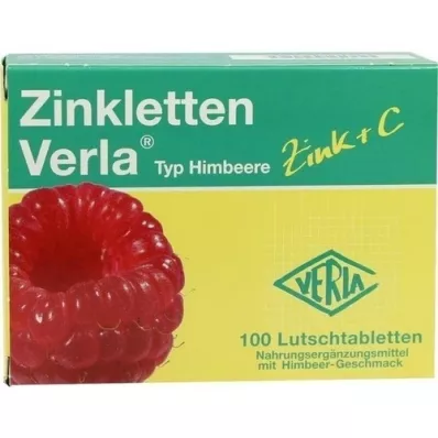 ZINKLETTEN Verla Raspberry Lozenges, 100 Cápsulas