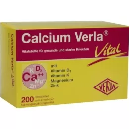 CALCIUM VERLA Vital comprimidos revestidos por película, 200 unidades