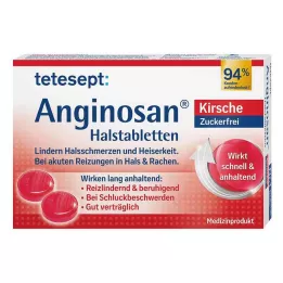 TETESEPT Anginosan pastilhas para a garganta, cereja sem açúcar, 20 unidades