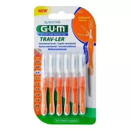 GUM TRAV-LER Vela laranja 0,9mm Intendent.+6caps, 6 pcs