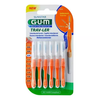 GUM TRAV-LER Vela laranja 0,9mm Intendent.+6caps, 6 pcs