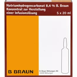 NATRIUMHYDROGENCARBONAT B.Braun 8.4% vidro, 5X20 ml
