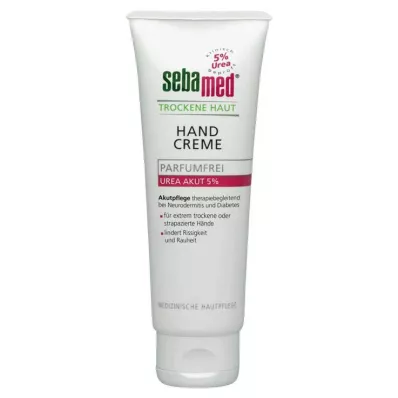 SEBAMED Creme de mãos sem perfume para pele seca, ureia 5%, 75 ml
