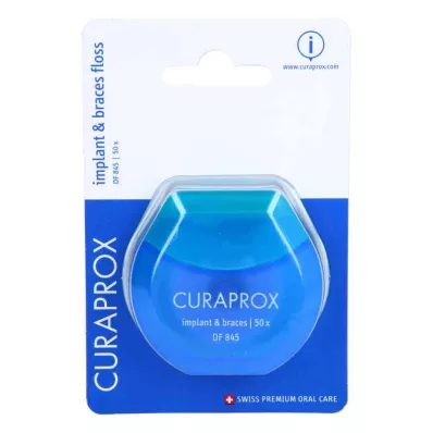 Dispensador de fio dental Curaprox Df 845 com parte de lã (50 peças)
