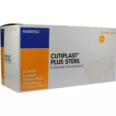 Atadura estéril Cutiplast Plus 10x19,8 cm, 55 un Atadura estéril Cutiplast Plus 10x19,8 cm, 55 un