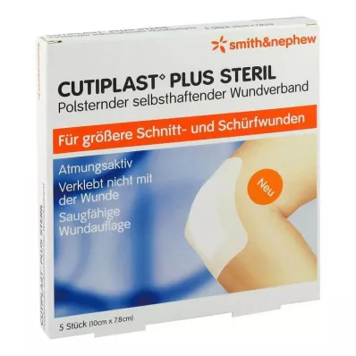 Atadura estéril Cutiplast Plus 7,8x10 cm, 5 unid Atadura estéril Cutiplast Plus 7,8x10 cm, 5 unid