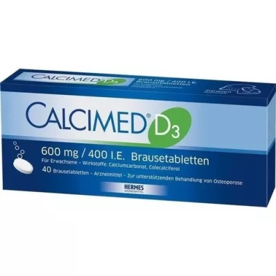 CALCIMED D3 600 mg/400 U.I. comprimidos efervescentes, 40 unid