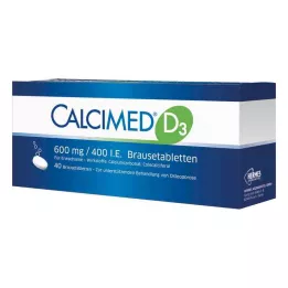 CALCIMED D3 600 mg/400 U.I. comprimidos efervescentes, 40 unid