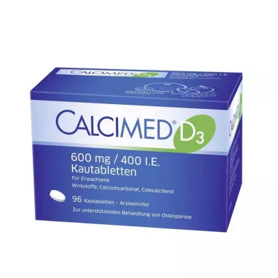 Calcimed D3 600 mg / 400 UI comprimidos mastigáveis, 96 unidades Calcimed D3 600 mg / 400 UI comprimidos mastigáveis, 96 unidades