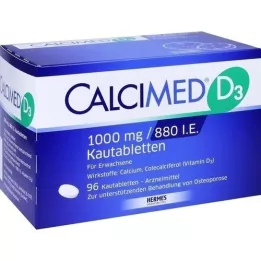 CALCIMED D3 1000 mg/880 U.I. Comprimidos mastigáveis, 96 unid