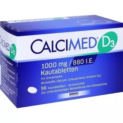 CALCIMED D3 1000 mg/880 U.I. Comprimidos mastigáveis, 96 unid