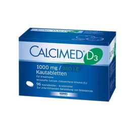 CALCIMED D3 1000 mg/880 U.I. Comprimidos mastigáveis, 96 unid