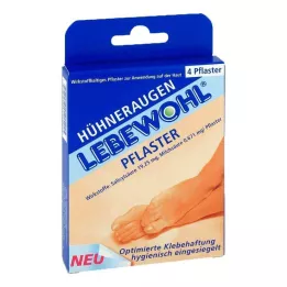 LEBEWOHL Emplastros de milho normais, 4 peças