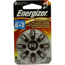 ENERGIZER Pilha para aparelho auditivo 312, 8 peças