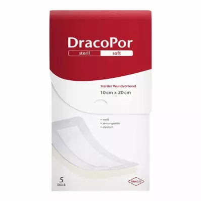 DRACOPOR Pensos para feridas 10x20 cm estéreis, 5 unidades DRACOPOR Pensos para feridas 10x20 cm estéreis, 5 unidades
