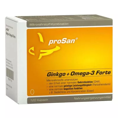 Cápsulas Prosan Ginkgo + Omega-3 Forte, 120 peças Cápsulas Prosan Ginkgo + Omega-3 Forte, 120 peças