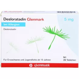 DESLORATADIN Glenmark 5 mg comprimidos, 20 unidades