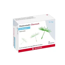 DESLORATADIN Glenmark 5 mg comprimidos, 50 unidades