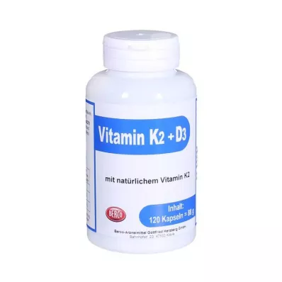 Cápsulas de vitamina K2 + D3 Berco, 120 unidades Cápsulas de vitamina K2 + D3 Berco, 120 unidades