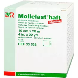 MOLLELAST ligaduras adesivas sem látex 10 cmx20 m branco, 1 pc