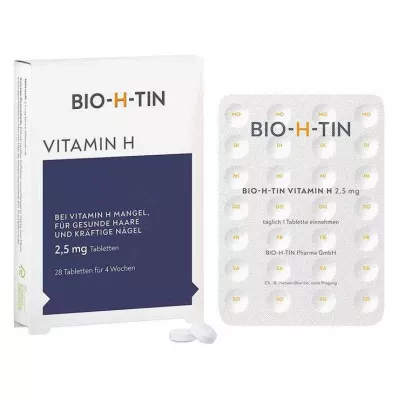 BIO-H-TIN Comprimidos de vitamina H 2,5 mg, 28 unidades BIO-H-TIN Comprimidos de vitamina H 2,5 mg, 28 unidades